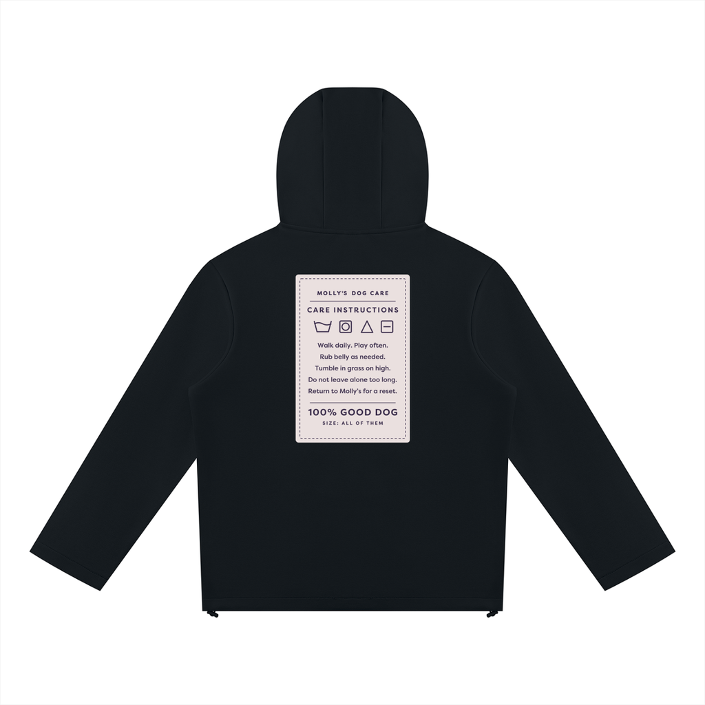 Care Instructions Zip Hoodie