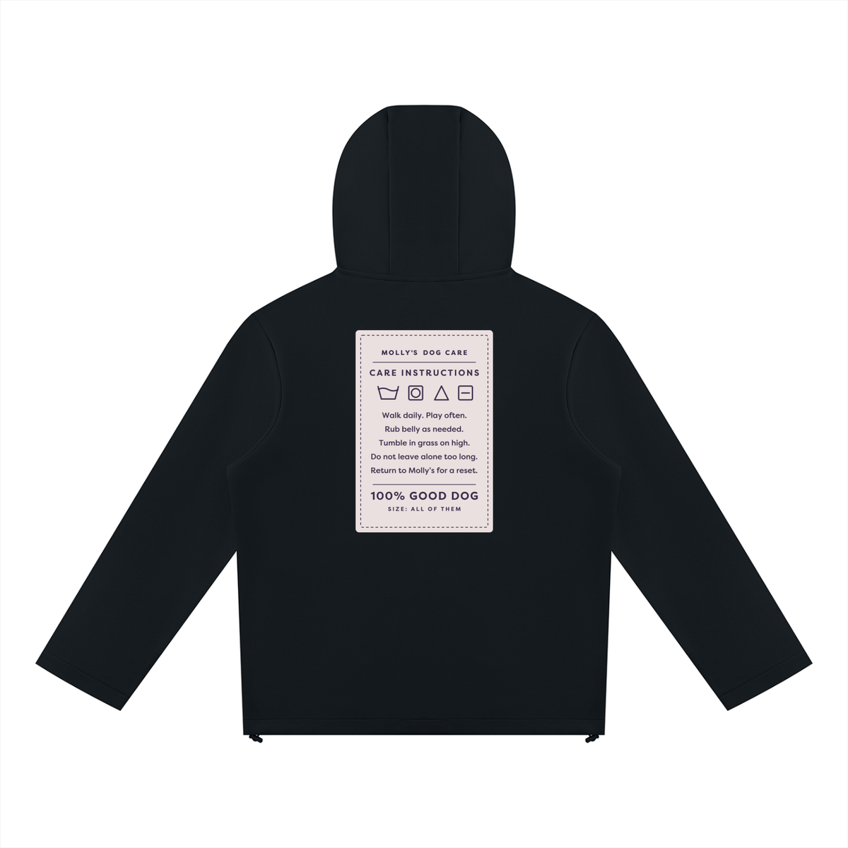 Care Instructions Zip Hoodie