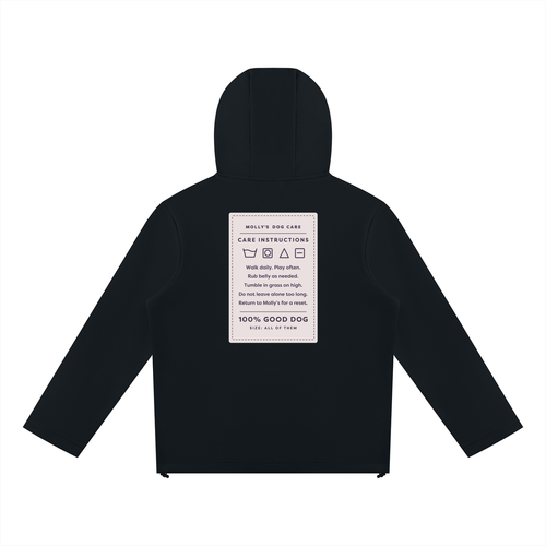 Care Instructions Zip Hoodie