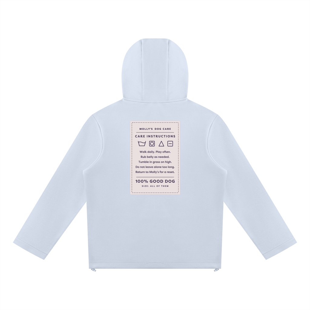Care Instructions Zip Hoodie